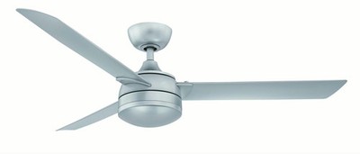 Fanimation Xeno Wet 56'' LED Indoor/Outdoor Ceiling Fan in Silver with Opal