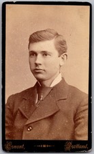Antique CDV Circa 1880s Conant Handsome Man In Suit Portland ME