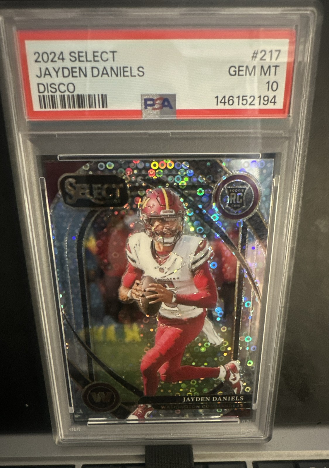2024 Panini Select - Club Level Jayden Daniels #217 Disco Prizm (RC) PSA 10