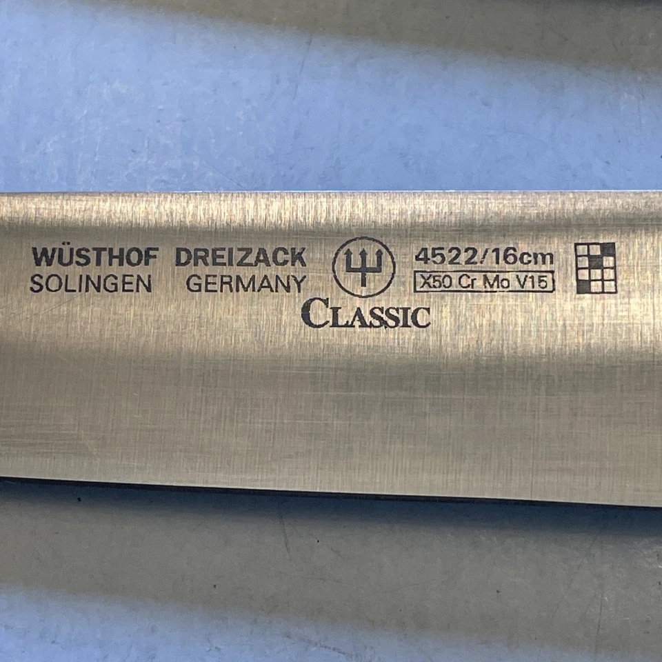 Wusthof Classic 4582 16cm Chefs 4142 16 cm Carving Knife Ebony Wood Handles - Image 3 of 4