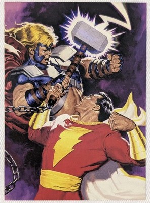 Captain Marvel Vs Thor 1995 DC Versus Holo / FX #10 Insert