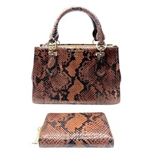 Michael Kors $298 Marilyn Snake Embossed Leat...