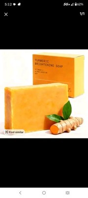 GLO MELANIN Turmeric Brightening Soap Bar - Evens Skin Reduces Dark Spots