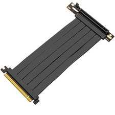 PCIE 4.0 Riser Cable 90 Degree, PCIe 4.0 x16 High Speed Flexible Extender Car...