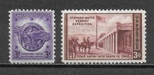USA, vecchi francobolli del 1946 - nuovi di zecca con piega.