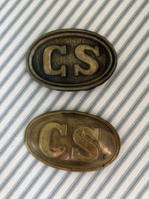 CS Confederate States Army Civil War Military Soldier Reenactor VTG Belt Buckle