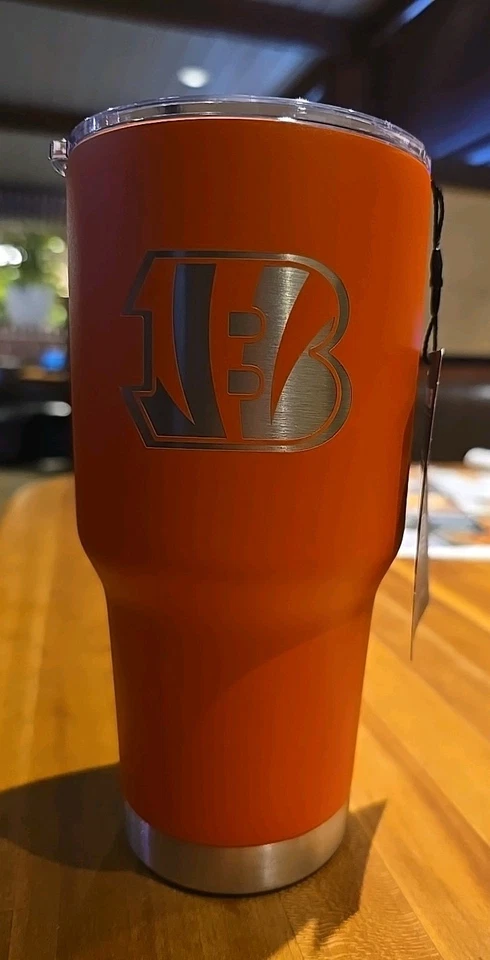 Vaso NFL Bengals 30 OZ acero inoxidable Foto 2 de 4