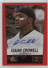 2014 Panini Hot Rookies Rookie Signatures Red /75 Isaiah Crowell #413 Auto 0l2