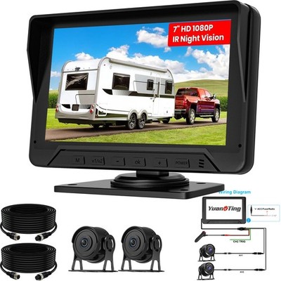 7   1080P Monitor Reversing for Truck/Semi-Trailer/Box Trucks/RV+HD Backup Cam