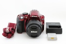  US Stock Nikon D3300 Red w/AF-S 18-55mm f3.5-5.6G VR II Shutter counts: 1325 