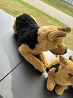 VTG 90s FAO Schwarz Large Plush Realistic German Shepherd Dog, 2 Pups. — photo 5