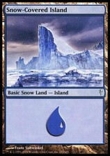 Snow-Covered Island -Foil Heavy Play MTG Coldsnap