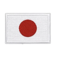 Japanese Flag Patch Embroidered Iron On Decal Japan Rising Sun Free Shipping!