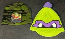 Teenage Mutant Ninja Turtles TMNT Donatello Winter Beanie Hat  BONUS TMNT EUC