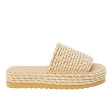 BEACH by Matisse Del Mar Platform Slide Womens Beige Casual Sandals DELMAR-535