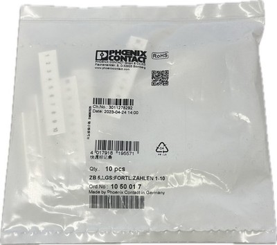 Phoenix Contact 1050017 ZB 5, LGS: fortl. numbers 1-10, 1 pack = 10 pieces