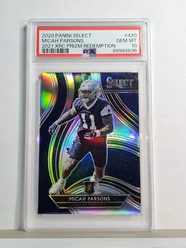 2020 Panini Select Micah Parsons 2021 XRC Prizm Redemption #420 GEM MINT 10 💎