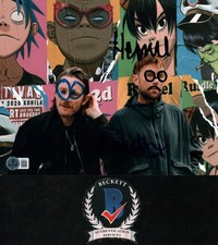 Jamie Hewlett Damon Albarn Signed Autographed The Gorillaz Artist Singer BAS COA