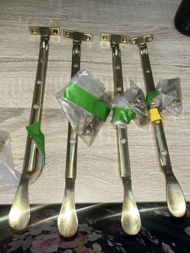 3 X 12 Inch Brass Window Stays With Pegs And One 11 Inch