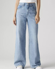 Levi's Women's Invested Indigo Medium Wash Cinch Baggy Denim Jeans Sz 28x31 NWT