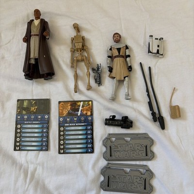 Hasbro Star Wars 1998 Obi-WAN-Kenobi Battle Droid Mace Windu Star Wars 13 Teile