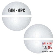 Styrofoam Half Balls 6 Inch,4PC Large White Half Foam Half styrofoam-6in-4pc