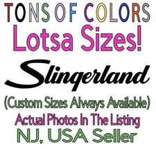 Script Slingerland Drums Die Cut Vinyl Decal LARGER Sizes For Kick Resonant Head