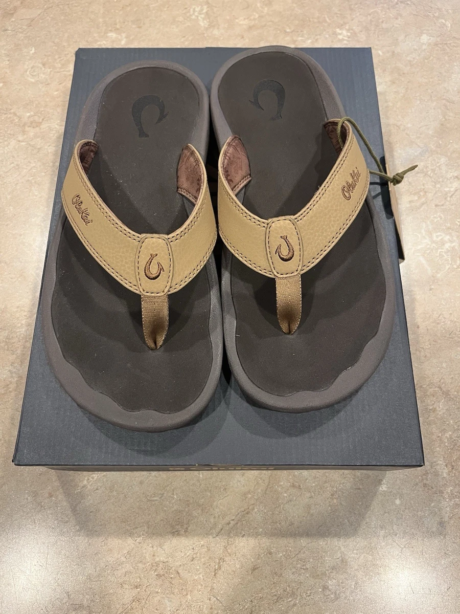 Olukai Ohana Men 11 Dark Wood Clay Brown Flip Flop Sandals 10110A-4827 OluKai  main image 2