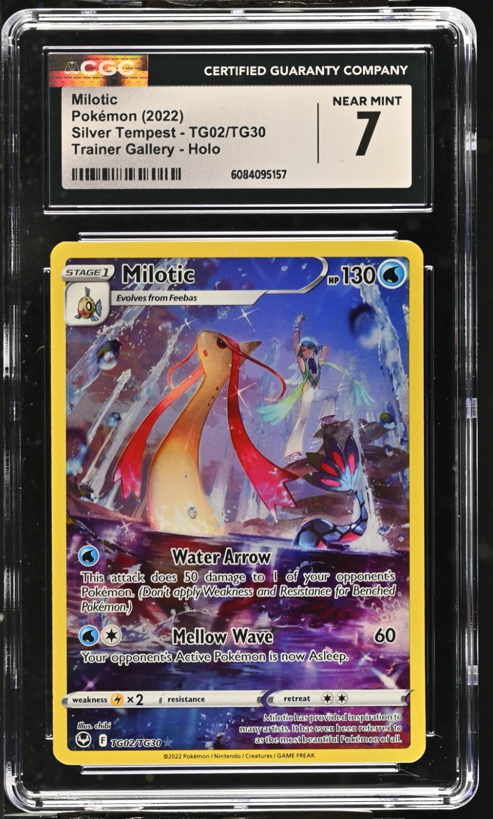 Milotic 2022 Pokemon Silver Tempest CGC 7 #TG02