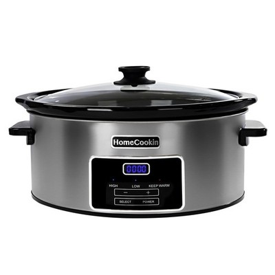 8-Quart Digital Programmable Slow Cooker with Timer - Small Kitchen Appliance fo