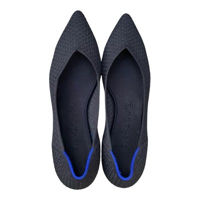 Rothy's The Point honeycomb knit flats in black size 11 Minimalist Neutral