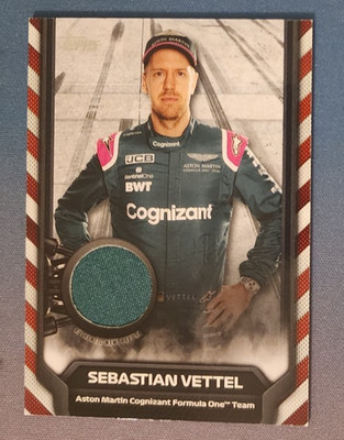 2021 Topps Formula 1 Sebastian Vettel Racing Relic 042/155 #F1R-SV Aston Martin