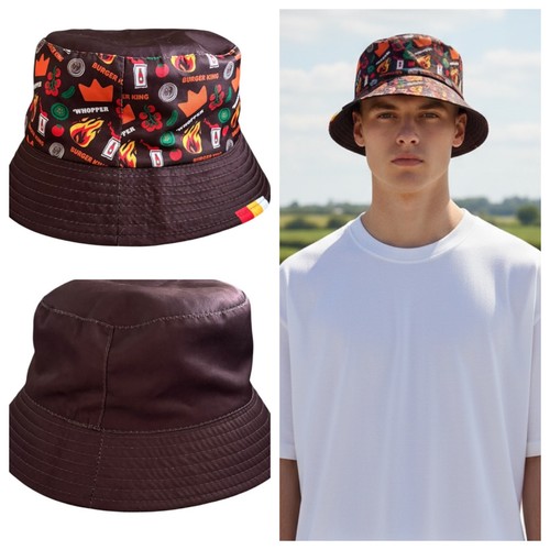 Vintage Burger King Whopper Bucket Hat Reversible Streetwear