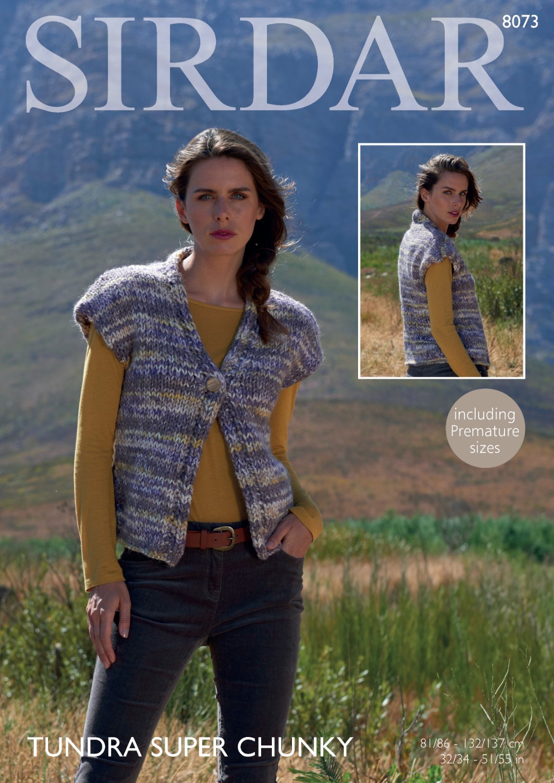 Sirdar Super Chunky Knitting Pattern - 8072 Ladies Waistcoat (32/54ins)