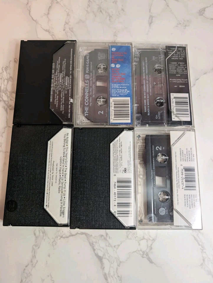 Lot of 6 Vintage Cassette Tapes – John Lennon, Costello, Connells, Crowded House - Image 2 of 2