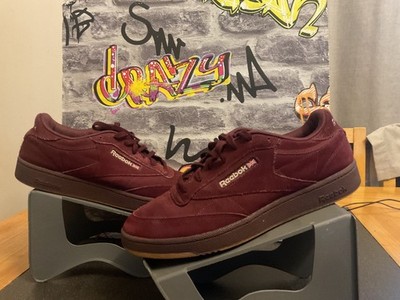 Reebok Club C 85 Sneaker burgundy Suede, Gummisohle, Classic, Gr. UK12 Herren  
