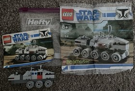 Lego 4486 & 20006 Star Wars Mini AT-ST & Star Wars Brickmaster Clone Turbo Tank