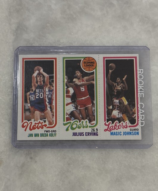 1980-81 Topps - Magic Johnson, Julius Erving, Jan Van Breda Kolff