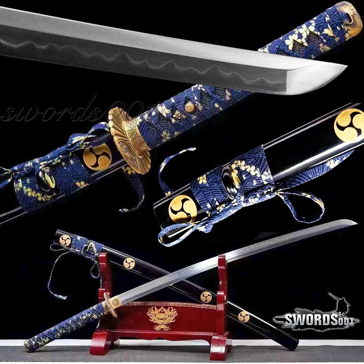 武士蓝色收藏日本刀剑、军刀| eBay