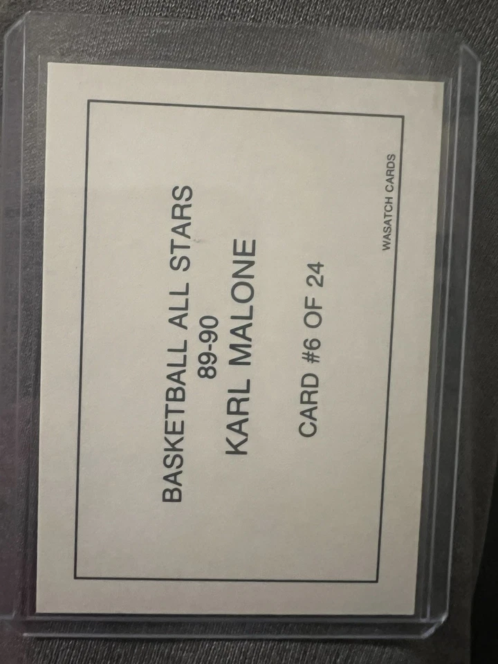 1989-90 WASATCH CARDS "KARL MALONE" BASKETBALL CARD #6 - Image 2 of 3