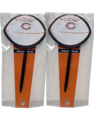 Chicago Bears Official NFL Rare Sticky Note Pad & Pen Pair New 2012 Collectible