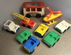 Vintage Fisher Price Little People Play Family  Cars And Vehicles Lot Minivan