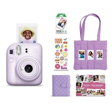 FUJIFILM Instax Mini 12 Instant Camera Holiday Bundle Purple Blue NEW Sealed
