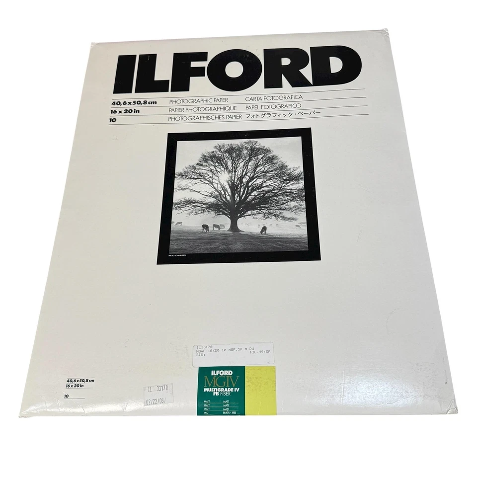 Lote de papel fotográfico Ilford MGIV 8x10 16x20 FB fibra RC DeLuxe Foma Arista blanco y negro mixto Foto 2 de 4