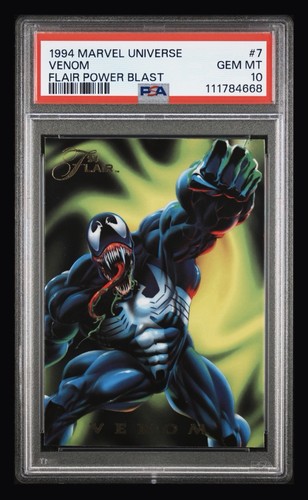 1994 Marvel Universe Flair Power Blast Venom PSA 10 #7 - Pop 34