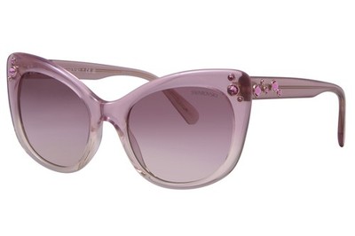 Swarovski SK6020 104868 Sunglasses Women's Transparent Pink/Violet Gradient 55mm