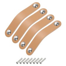 4 Pack Leather Drawer Pulls Double Hole Knobs...