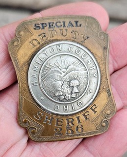 Vintage Obsolete Special Deputy Sheriff Hamilton County Ohio Badge #256
