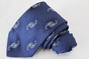 IKE BEHAR PAISLEY  BLUE MEN'S NECK Tie W:3 1/2" BY L:60"
