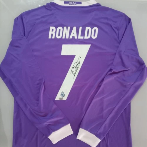 Cristiano Ronaldo CR7 Signed Real Madrid FC Soccer Jersey Long Sleeve w/ COA